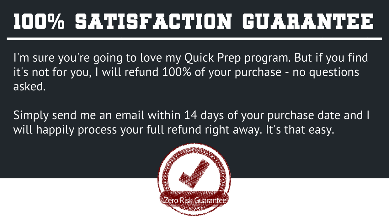 Your Quick ACT Prep Course Comes With 100% Satisfaction Guaranteed
